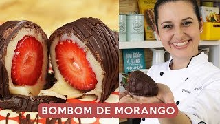 A MELHOR RECEITA DE BOMBOM CHOCOLATE C MORANGO  Fernanda Quatrocchi [upl. by Kere665]