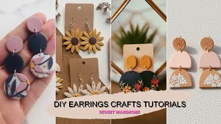 24 Diy Earrings Crafts Tutorials  Hacks  Handmade Unique Clay Earrings  Polymer Clay Earrings [upl. by Derek]