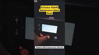 Maintenance Due Alarm Reset kirloskar controller kg645 dieselengine generator koel shorts [upl. by Raynell]