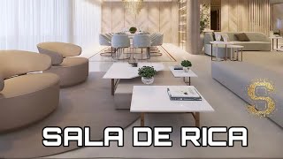 COMO TER UMA SALA COM CARA DE RICA  SALA DE ESTAR E TV LUXUOSA E ELEGANTE  SALA CHIQUE [upl. by Einwahr]