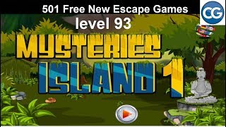 Walkthrough 501 Free New Escape Games level 93  Mysteries island 1  Complete Game [upl. by Dorsy213]