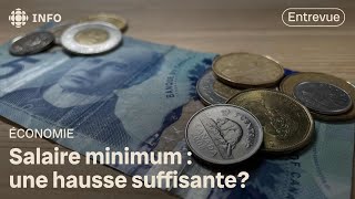 Le salaire minimum au Québec passe à 1575   Dabord linfo [upl. by Melc641]