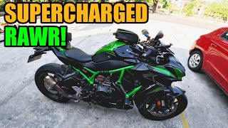 The Thrill of Riding the Supercharged Kawasaki Z H2  Reed Motovlog [upl. by Janot]