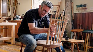 The Process of Making a Windsor Chair From Scratch A True Master at Woodworking [upl. by Mead]