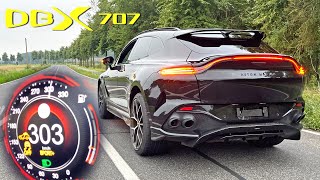 Aston Martin DBX 707  0303 Acceleration amp SOUND [upl. by Yrtnahc]