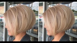 Creative Short Layered Bob Womens Haircut Tutorial with Asymmetric bob [upl. by Adnilram77]