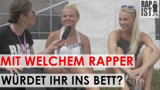 Mädels  mit welchen Rappern würdet ihr ins Bett Wir haben auf dem Splash nachgefragt [upl. by Arata]