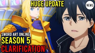 Sword Art Online Season 5 Release Date Clarification [upl. by Marie-Jeanne]