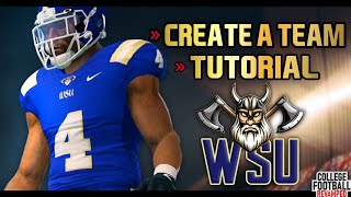 How to Create a Team in CFB Revamped NCAA 14 Tutorial [upl. by Clark]