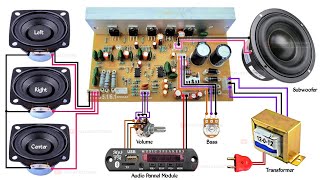 315161 Amplifier Complete Wiring  How to Wiring 51 Amplifier Board  You Like Electronic [upl. by Gavrila12]