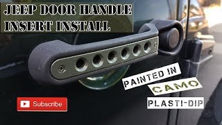 Jeep JK door handle insert Install [upl. by Akemrej]