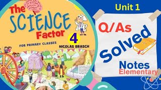 Oxford Science Factor Grade 4 Unit 1 Solved Question Answers  The Human Body QAs complete Notes [upl. by Esihcoc]