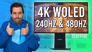 4K 240Hz WOLED Monitor with 480Hz Mode  LG 32GS95UE Review [upl. by Chiquita645]