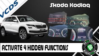 UNLOCK 4 HIDDEN FUNCTIONS  SKODA KODIAQ  VCDS OBDELEVEN CODING [upl. by Nohpets]