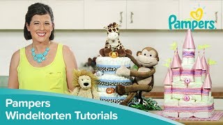 Windeltorten einfach selber machen Tutorials  Pampers Serie [upl. by Norved]