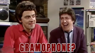 Rowan Atkinson Gramophone Sketch Classic Not The Nine OClock News Mr Bean [upl. by Animrac]