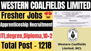 Western Coalfields Limited Apprentice Recruitment  WCL Apprenticeship Recruitment 2024  WCL App [upl. by Olmsted]