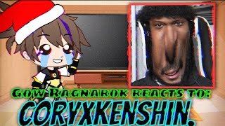 Gow Ragnarok reacts to Coryxkenshin  Gacha Club reacts 🤣💥 [upl. by Ahsimet]