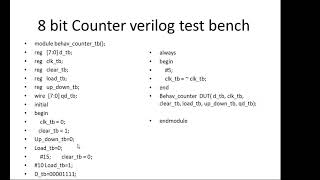 counter 8 bit testbench verilog [upl. by Peony]