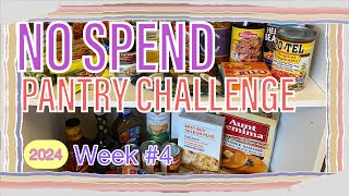 2024 NO SPEND Pantry Challenge 4  One Month No Groceries Pierogy Salad and Pancake muffins [upl. by Ziwot]