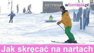 Narty zjazdowe  jak skręcać [upl. by Anamor]