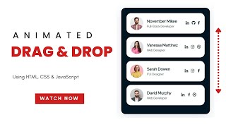 How to Create an Animated Drag and Drop Sortable List in HTML CSS and JavaScript [upl. by Hareenum]