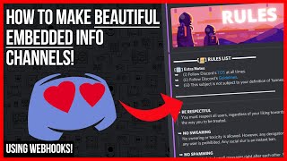 How to Make EMBEDDED Info Channels on Discord StepByStep [upl. by Hastie]