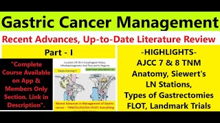 Know the Recent Advances  Gastric Cancer Management Part 1  UpTo Date Review gastriccancer [upl. by Lula926]