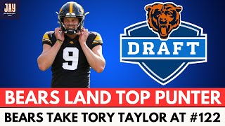 Bears LAND TOP PUNTER At 122 wIOWA PUNTER TORY TAYLOR Ryan Poles land A on Draft [upl. by Esinehs269]