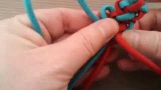 Tutorial for tying the Bonoboed Crooked River Bar Bracelet Paracord [upl. by Adnana]