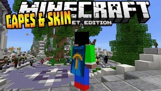 CAPES in MCPE 0159  Custom Skin For Capes  Minecraft PE Pocket Edition [upl. by Onej]