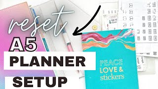 PLANNER RESET 2024  ERIN CONDREN A5 AGENDA  SETUP [upl. by Holofernes]