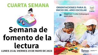 CUARTA SEMANA SEMANA DE FOMENTO DE LA LECTURA EGBBGU AÑO ESCOLAR 20232024 [upl. by Karon554]