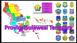 27 Peta Indonesia Provinsi Sulawesi Tenggara Kabupaten Kota dan Kecamatan [upl. by Alat]