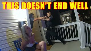 Bodycam Footage  Drunk 20YearOld College Student Pushes Officer and Gets Pepper Sprayed [upl. by Amelie]