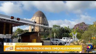 Começa nesta quintafeira a Osterfest em Pomerode maior festa de Páscoa do Brasil [upl. by Kemme972]