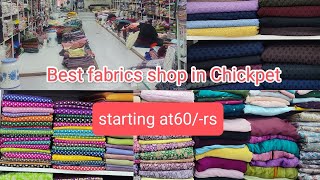 Chickpet Best Shop for Buying Printed amp embroidery Fabric  Affordable Range  Chickpet shopping [upl. by Yeldarb]