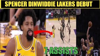 Spencer Dinwiddie Lakers Game Debut Full Game [upl. by Sharyl]