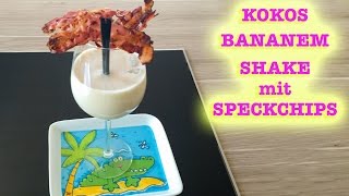 Kokos Bananen Shake mit gegrilltem speck [upl. by Thgirw]