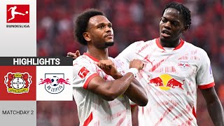 Bayer Leverkusen  RB Leipzig  23  Höhepunkte  Bundesliga 202425 [upl. by Ellehcim]