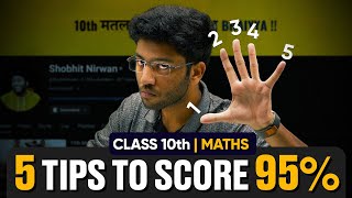 5 Tips to Score 95 in Maths Class 10th🔥 Maths Strategy Class 10 2023 [upl. by Lunette]