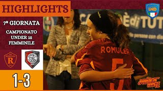 Romulea  Champions Club  HIGHLIGHTS VII giornata Under 15 Femminile [upl. by Shuler666]