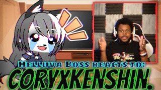 Helluva Boss reacts to Coryxkenshin  Gacha Club reacts 🤣👻 CoryxKenshin [upl. by Anelle45]