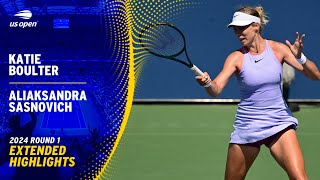 Katie Boulter vs Aliaksandra Sasnovich Extended Highlights  2024 US Open Round 1 [upl. by Keily]