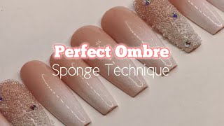 PERFECT OMBRE WITH GEL POLISH  SPONGE METHOD NO BUMPS  WATCH ME MAKE PRESS ON NAILS JAZZIE NAILZ [upl. by Zetnwahs]