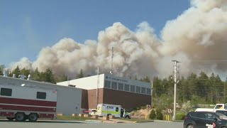 Forest fires in Upper Tantallon Nova Scotia force residents to flee [upl. by Maidie712]