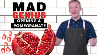 The Best Way to Cut Open a Pomegranate  Mad Genius Tips  Food amp Wine [upl. by Conrade]