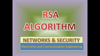 RSA Algorithm [upl. by Nicol]