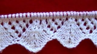 Como Tejer Borde en Encaje Free Knitting Patterns 2 agujas tricot palillos 116 [upl. by English775]