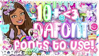 ✧ ⋆·˚ ༘ 🌊 10 PREPPY DAFONT FONTS ☆🥝˚🩵୨୧⋆｡˚ ⋆ adorablybrookie 🧁꒷꒦꒷꒦ [upl. by Ylevol]